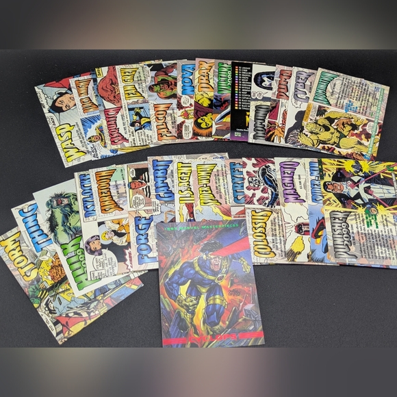 Vintage 90s Marvel Masterpieces Onslaught Spider Man Flair Card Lot 250+ Cards - Picture 4 of 8